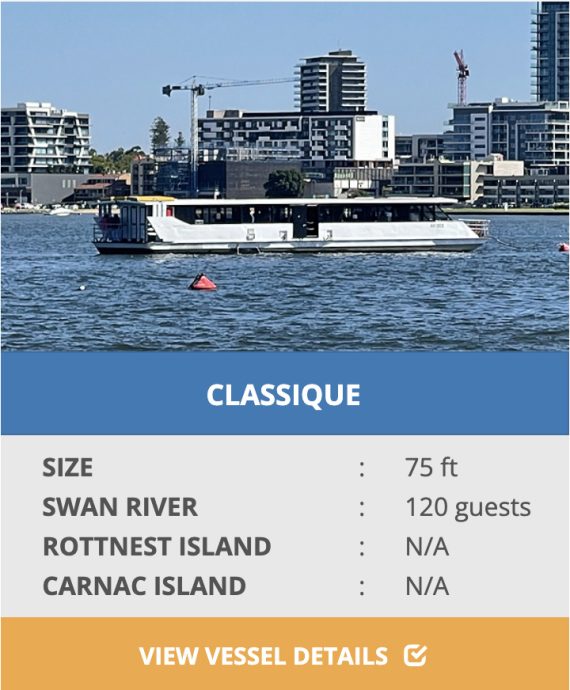 CLASSIQUE SWAN RIVER PARTIES boat photo